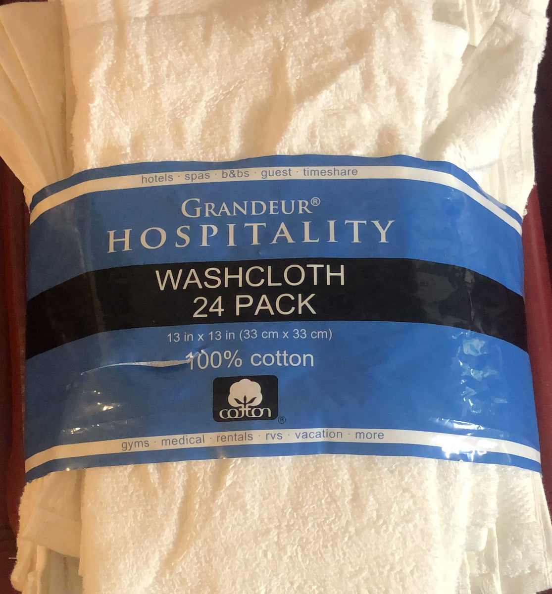 Grandeur Hospitality Wash Cloth 24 Pack