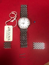 Load image into Gallery viewer, Pre-owned.Bulova Maiden Lane 96R206 Women's 28mm Diamond  Mother Of Pearl Dial blue crown free shipping