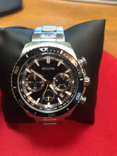 Load image into Gallery viewer, Pre-owned Bulova Men's 98B298 Quartz Rotating Bezel Chronograph Black Dial