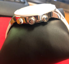 Load image into Gallery viewer, Pre-owned Citizen Eco-Drive Women's AT2200-04A Chronograph All White Leather Strap Watch