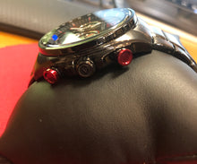 Load image into Gallery viewer, Pre-owned Citizen Eco-DRIVE CA4195-51E Men's Black S/S Red Solar Chronograph Watch