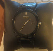 Load image into Gallery viewer, Pre-owned Citizen Eco-Drive Men's Axiom Black Leather Band 40mm Watch AU1065-07E