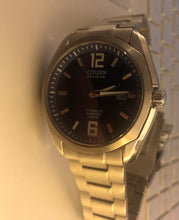 Load image into Gallery viewer, Pre-owned Citizen Eco-Drive BM7080-54L Men's 42mm Blue Dial Titanium Watch