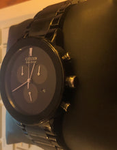 Load image into Gallery viewer, Pre-owned CITIZEN $395 MEN'S ECO-DRIVE AXIOM BLACK DRESS WATCH BLACK DIAL DATE AT2245-57E