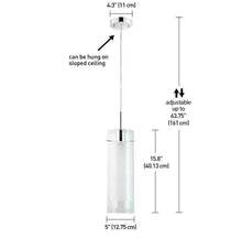 Load image into Gallery viewer, Brand New Globe Electric Sydney 1-Light Polished Chrome Clear Glass Hanging Pendant