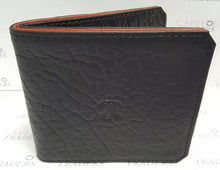 Load image into Gallery viewer, Parabellum Black Bifold Men's Bison & Italian Leather Wallet authentic free shipping
