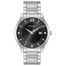 Load image into Gallery viewer, Pre-owned Bulova Black  96D142  Dial Diamond Accent Men's Watch