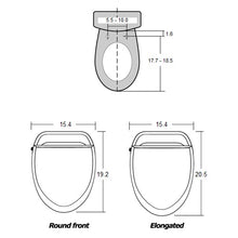 Load image into Gallery viewer, BioBidet USPA 6800 Adjustable Bidet Toilet Seat with Wireless Remote, Dual Nozzle, White, Elongated