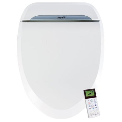 BioBidet USPA 6800 Adjustable Bidet Toilet Seat with Wireless Remote, Dual Nozzle, White, Elongated