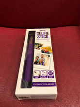 Load image into Gallery viewer, New open box purple World Selfie Stick SmartPhone Self-portrait Extendable Monopod Button Shutter