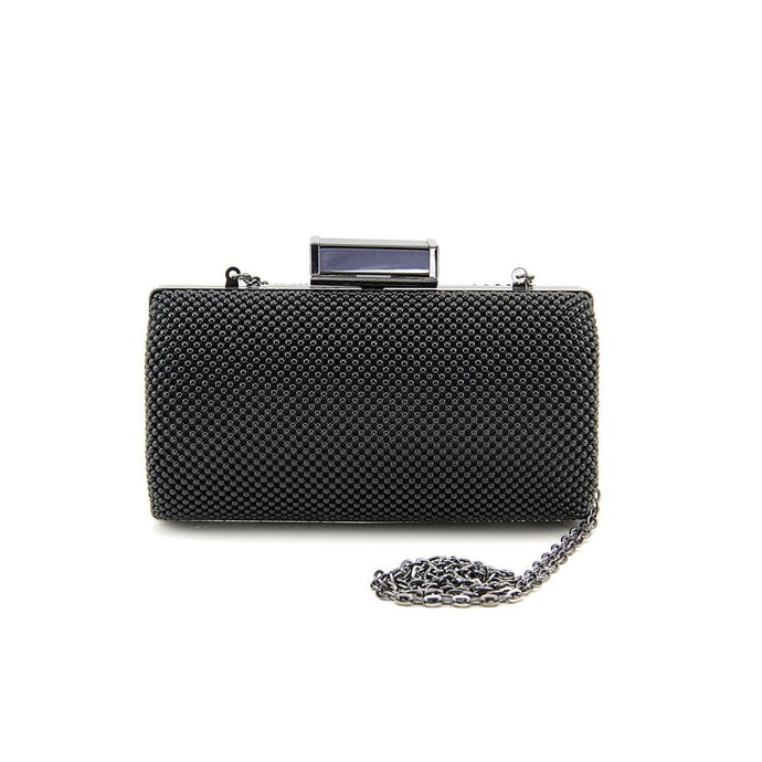 New Jessica McClintock Women’s Christiana Ball Mesh Minaudiere Handbag Black