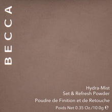 Load image into Gallery viewer, Becca Hydra Mist Set &amp; Refresh Powder  CREAMY BEIGE- 0.35oz RE-OWNED IN BOX