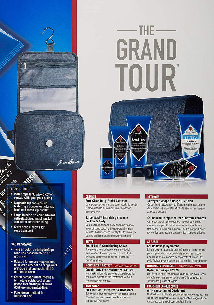 New Jack Black The Grand Tour Cleanse Shave Moisture Stay Fresh Box Wears Set sealed