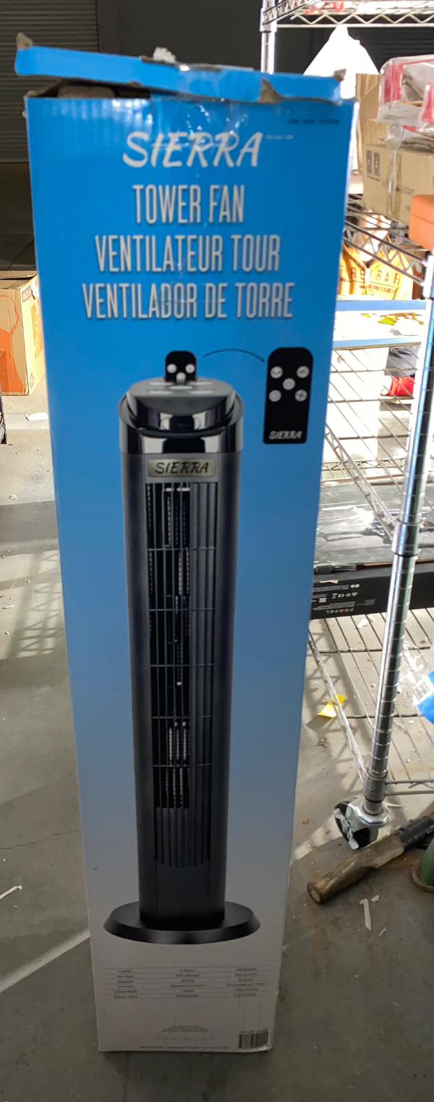 NEW OPEN BOX SIERRA TOWER FAN VENTILATEUR TOUR
