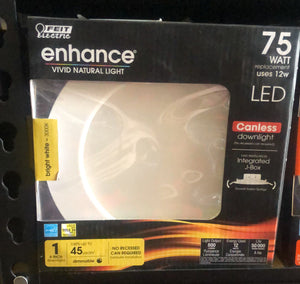 NEW FEIT ELECTRIC ENHANCE VIVID NATURAL LIGHT 75 WATT LED CANLESS DOWNLIGHT