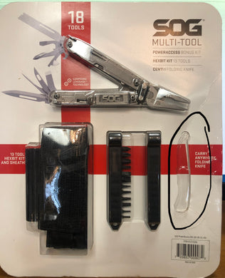 SOG 18 Multi-Tool + Bonus Kit w/ 13 Hexbit Kit And Sheath Missing Knife! authentic in box