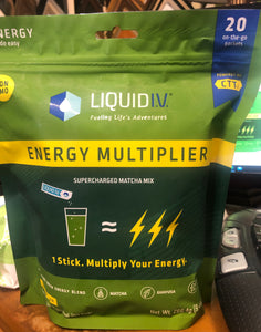 NEW Liquid I.V. Energy Multiplier 20 Individual Supercharged Matcha Lemon Ginger sealed
