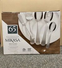 Load image into Gallery viewer, Mikasa Satin Kinsley 65 Pcs Stainless Steel Flatware Set Serves 12