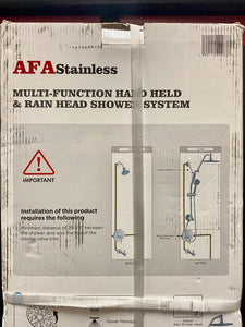 AFA Stainless Multi Function Hand And Rain Head Shower System New