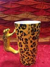 Load image into Gallery viewer, Vintage  TIGER MUG 3D Art Tiger Tail Handle