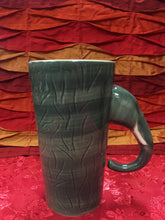 Load image into Gallery viewer, 3-D Elephant Handle Coffee Mug White Ceramic Cup with Gray World Market 12 Oz