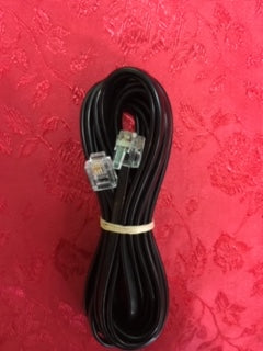 Radio Shack 12 ft Telephone Phone Line Cord Black Modular