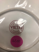 Load image into Gallery viewer, Vietri Purple Italian Ceramic Hand Painted Leaf Bowl Made in Italy