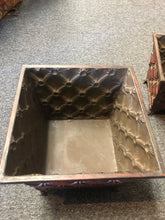 Load image into Gallery viewer, Galvanized Metal square bucket for decorative purpose only pre-owned