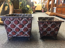 Load image into Gallery viewer, Galvanized Metal square bucket for decorative purpose only pre-owned