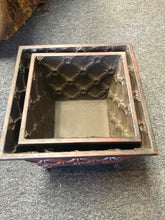 Load image into Gallery viewer, Galvanized Metal square bucket for decorative purpose only pre-owned