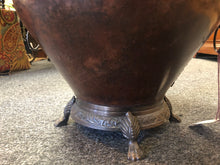 Load image into Gallery viewer, 12&quot; diameter H 11&quot; Galvanized Metal brown antique planting bucket pre-owned