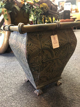 Load image into Gallery viewer, planting bucket galvanized green with red old affect for decorative purpose only pre-owned