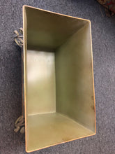 Load image into Gallery viewer, 15&quot;x 9 Galvanized Metal RECTANGLE PAINTED BUCKET flower pre-owned