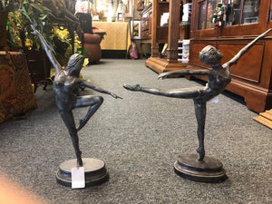 Ballet dancers statues for home decorating 1 set pre-owned