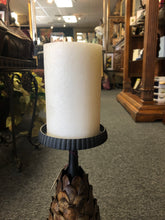 Load image into Gallery viewer, Metal brass Tall pillar candle.