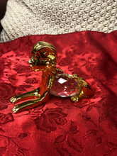 Load image into Gallery viewer, King Tut Statue with heavy Gold plated and the middle is Crystal
