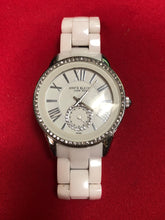 Load image into Gallery viewer, Anne Klein Women&#39;s White Ceramic Swiss Watch With Crystals 12/2199WTWB