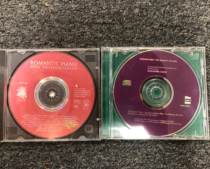 Romantic Piano by Nina Postolovskaya (CD, Oct-1993, Sugo) -  SUZANNE CIANI - Velocity Of Love - CD