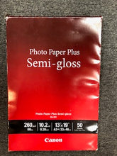 Load image into Gallery viewer, Canon SG-201 Photo Paper Plus Semi-Gloss ( 13 x 19, 50 Sheets ) BRAND NEW