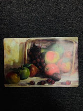 Load image into Gallery viewer, A Set of 5 VIntage Plastic Place-Mats with Apples and Grapes