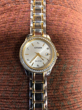 Load image into Gallery viewer, PRE-OWNED Citizen Eco-Drive FE1174-50A Women&#39;s 28mm Crystal Accent Two-Tone