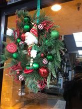 Load image into Gallery viewer, Christmas Wreath with an elf and ornaments