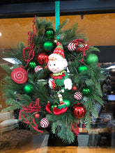 Load image into Gallery viewer, Christmas Wreath with an elf and ornaments