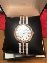 Load image into Gallery viewer, Anne Klein Swiss 12/2262RGWT women&#39;s Two Tone Ceramic and rose gold &amp; Crystal