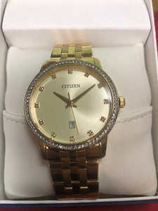 Pre-owned CITIZEN Quartz Men's Gold Tone Watch  G111-S102014 free shipping