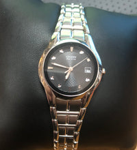 Load image into Gallery viewer, Pre-owned Citizen E011-8058503 Women&#39;s Black Dial Eco-Drive