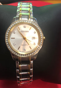 Pre-owned citizen eco-drive watch for women two tone G710-S112818