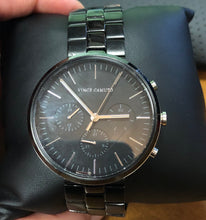 Load image into Gallery viewer, Pre-owned Vince Camuto Mens Quartz Stainless Steel Black Dress Watch,Model VC/1098BKTB