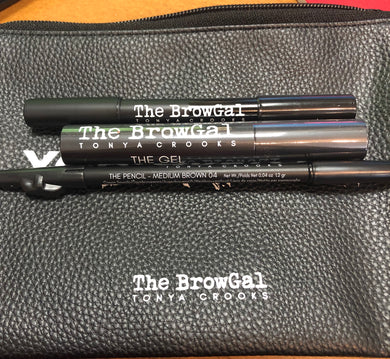 The BrowGal Tonya Crooks You.Are.Art Eyebrow 4 Pc Kit NEW w/Case