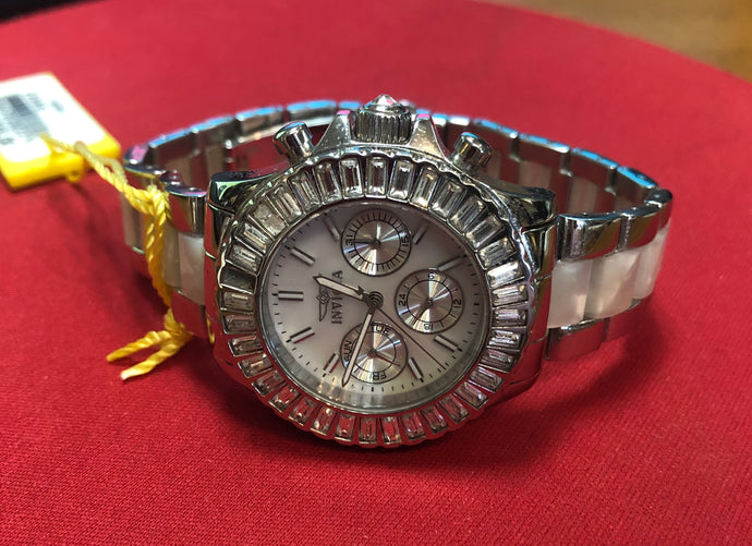 Invicta Angel Multifunction Crystals MOP Dial Silver Women’s Watch